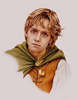 Frodo Baggins in Mark J. Ferrari’s book-inspired illustration