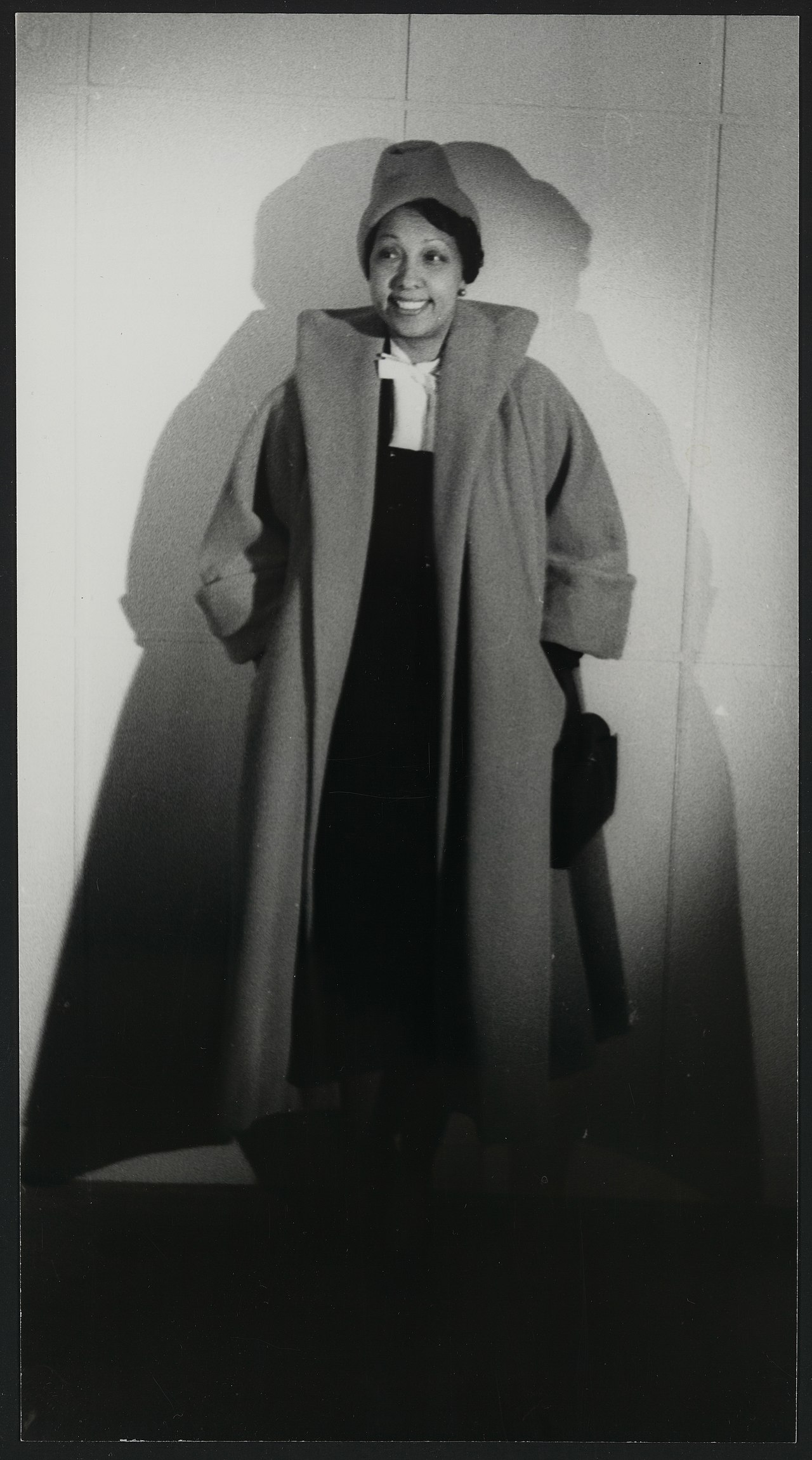 Full-length studio portrait of Josephine Baker in 1949