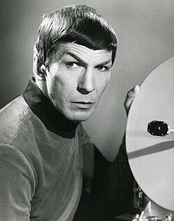 Leonard Nimoy as Spock in a 1967 Star Trek publicity photograph