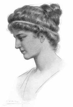An imagined portrait of Hypatia by Jules Maurice Gaspard, 1908