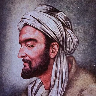 Later painted depiction of Avicenna, not a contemporary photograph