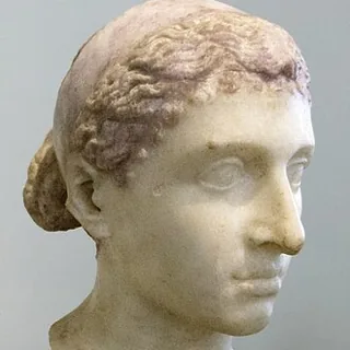 Historical sculpted bust identified with Cleopatra