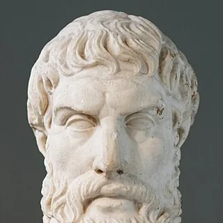 Sculpted bust depicting Epicurus