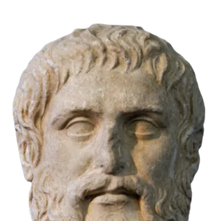 Sculpted bust depicting Plato