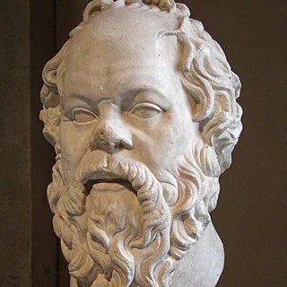 Sculpted bust depicting Socrates