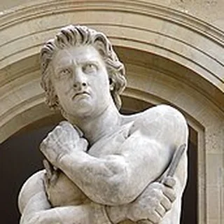 Sculpture depicting Spartacus